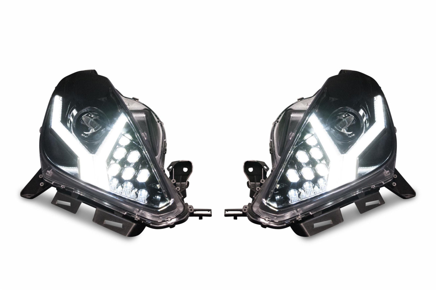 2014-2019 Chevrolet C7 Corvette LED DRL Projector Headlights - Aventador Style LED headlight kit AutoLEDTech Oracle Lighting Trendz Flow Series RGBHaloKits OneUpLighting Morimoto