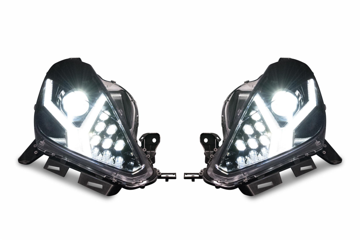 2014-2019 Chevrolet C7 Corvette LED DRL Projector Headlights - Aventador Style LED headlight kit AutoLEDTech Oracle Lighting Trendz Flow Series RGBHaloKits OneUpLighting Morimoto