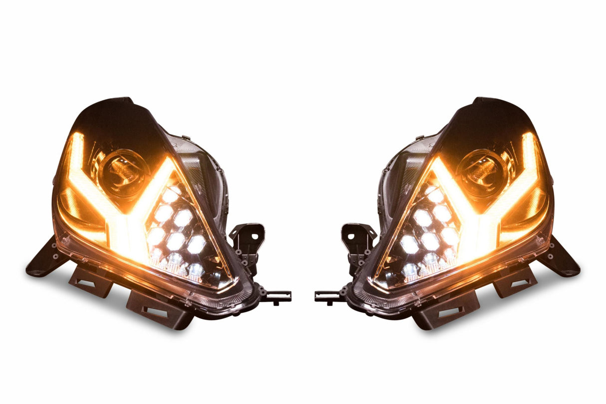 2014-2019 Chevrolet C7 Corvette LED DRL Projector Headlights - Aventador Style LED headlight kit AutoLEDTech Oracle Lighting Trendz Flow Series RGBHaloKits OneUpLighting Morimoto