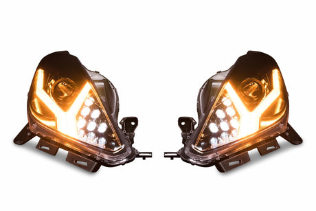 2014-2019 Chevrolet C7 Corvette LED DRL Projector Headlights - Aventador Style LED headlight kit AutoLEDTech Oracle Lighting Trendz Flow Series RGBHaloKits OneUpLighting Morimoto