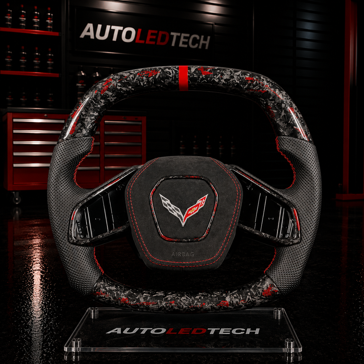 2020-2026+ Chevrolet C8 Corvette Custom Carbon Fiber Steering Wheel