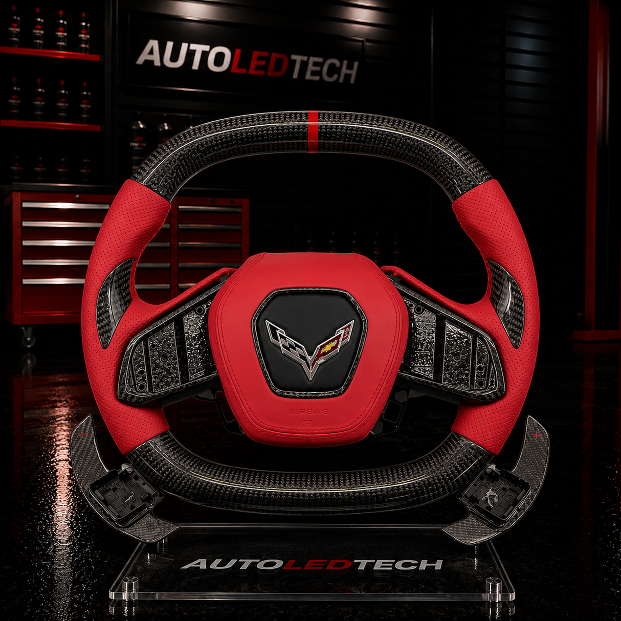 2020-2026+ Chevrolet C8 Corvette Custom Carbon Fiber Steering Wheel