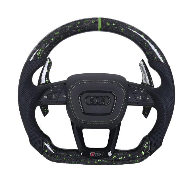 2015-2026+ Audi Q3/Q5/Q7/Q8 Custom Carbon Fiber Steering Wheel - AutoLEDTech.com
