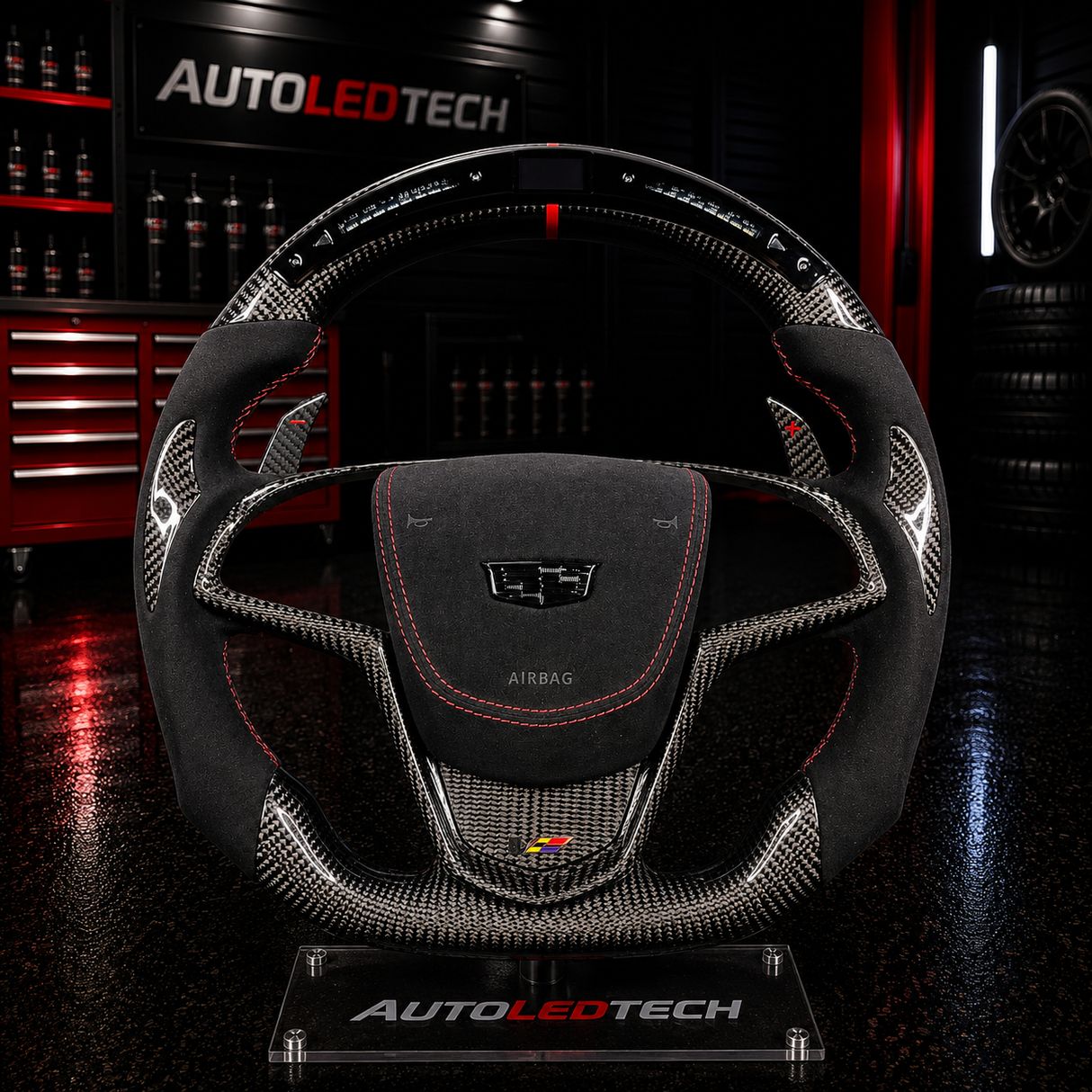 2013-2020 Cadillac CTS/ATS Carbon Fiber LED Steering Wheel