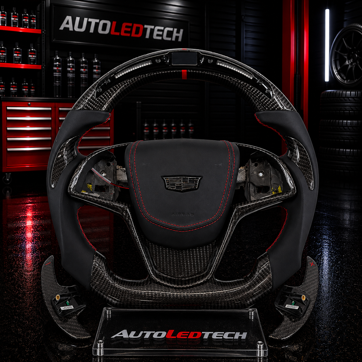 2013-2020 Cadillac CTS/ATS Carbon Fiber LED Steering Wheel