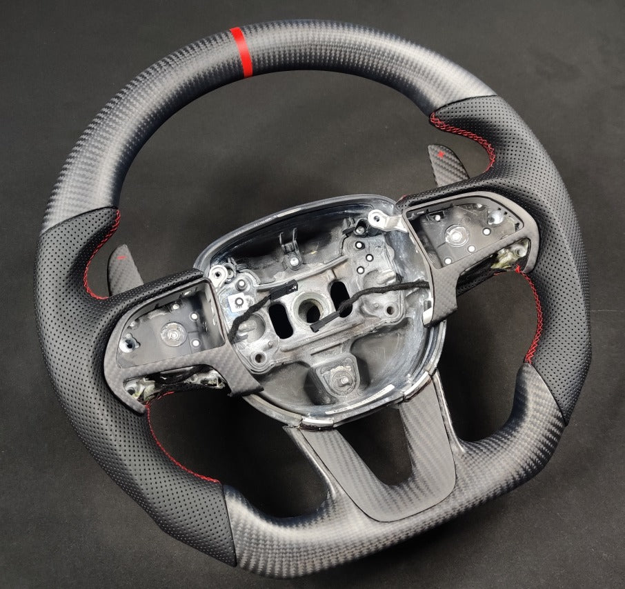 2015-2023 Dodge Charger Custom Carbon Fiber Steering Wheel w/ LED RPM Display LED headlight kit AutoLEDTech Oracle Lighting Trendz Flow Series RGBHaloKits OneUpLighting Morimoto
