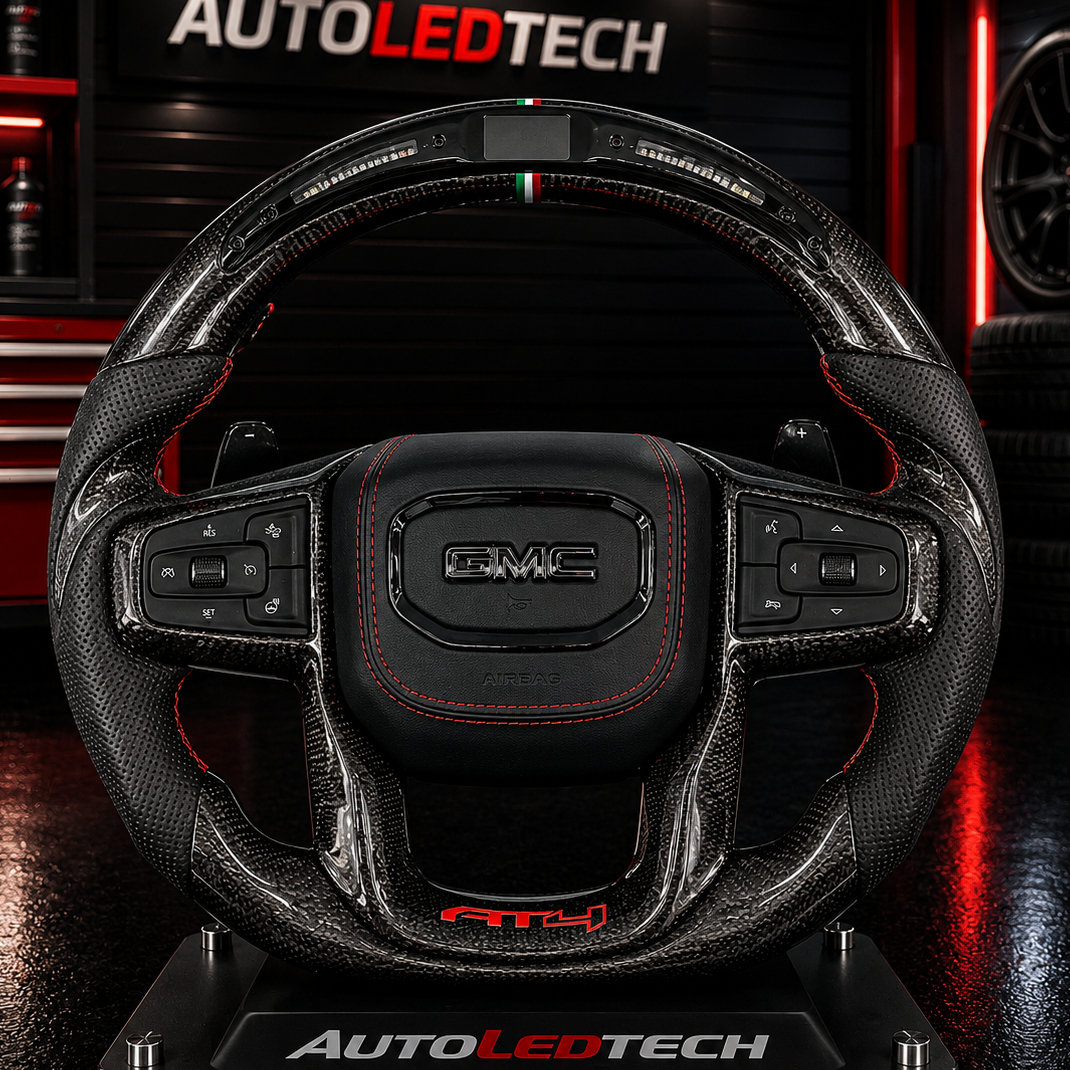 2020-2027+ GMC Sierra 1500 2500 HD Custom Carbon Fiber Steering Wheel