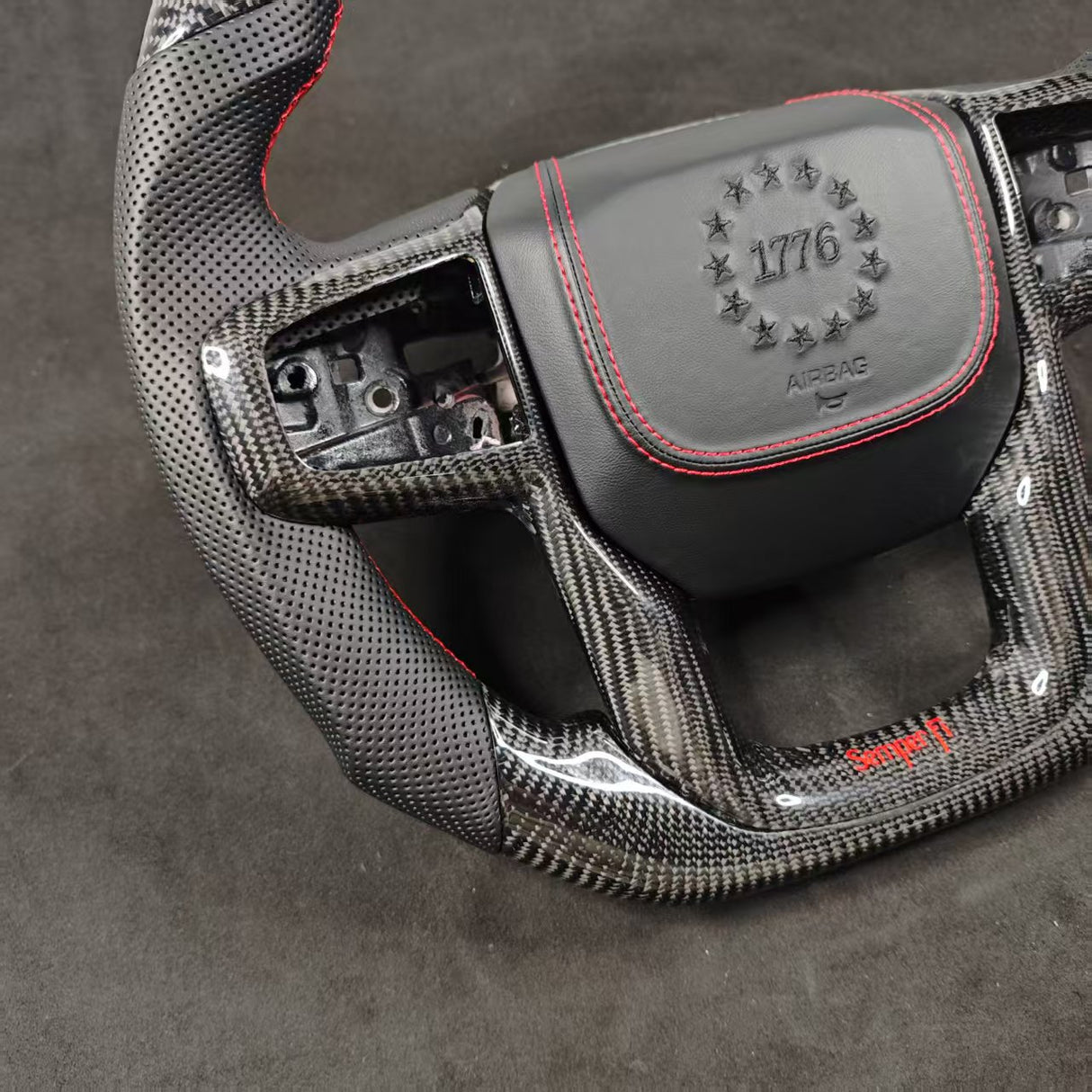 2023-2025+ Chevy Colorado Custom Carbon Fiber Steering Wheel - AutoLEDTech.com