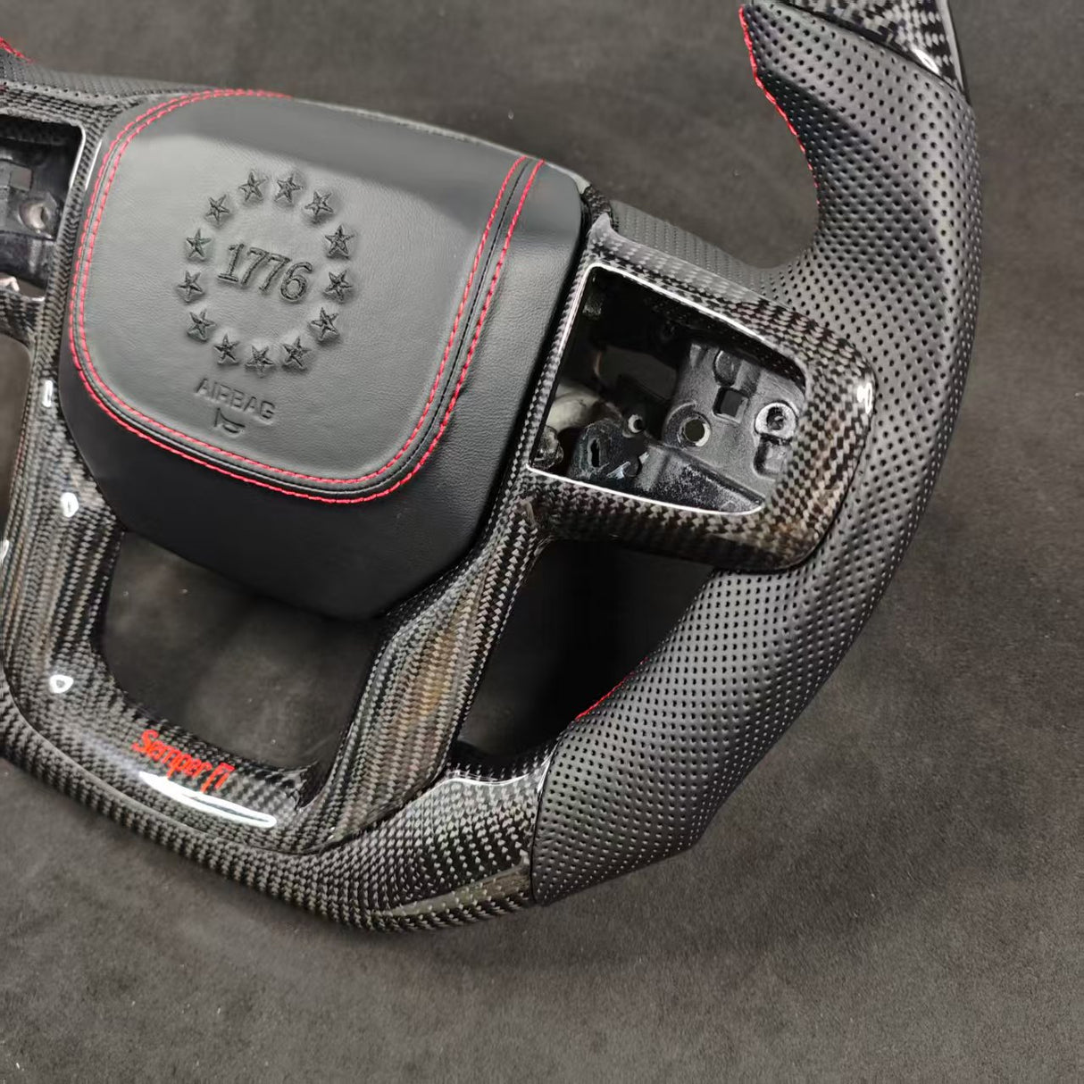 2023-2025+ Chevy Colorado Custom Carbon Fiber Steering Wheel - AutoLEDTech.com