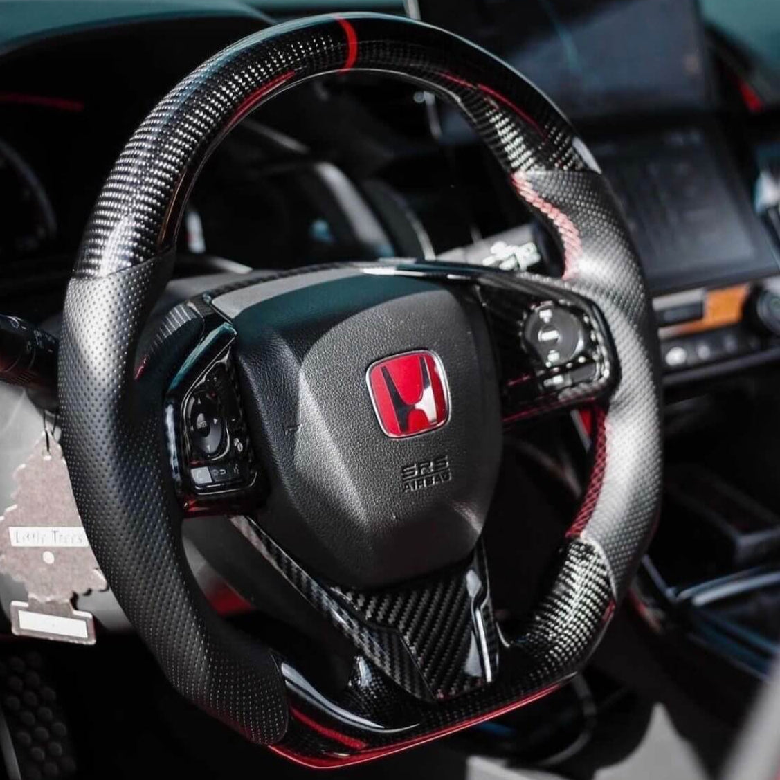 2016-2021 Honda Civic Custom Carbon Fiber Steering Wheel