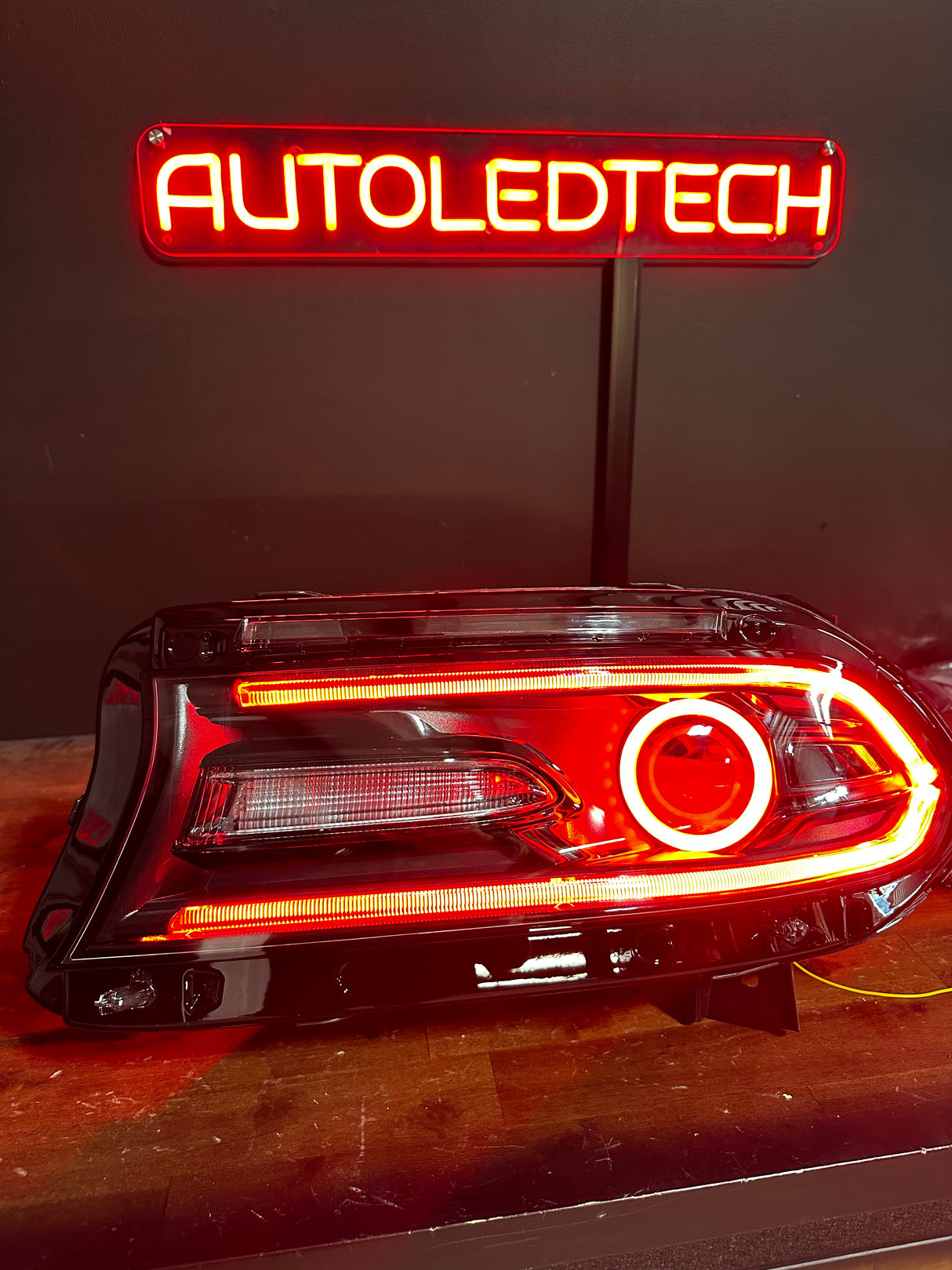 2015-2023 Dodge Charger RGBW Flow Series LED DRL Prebuilt Halo Headlights