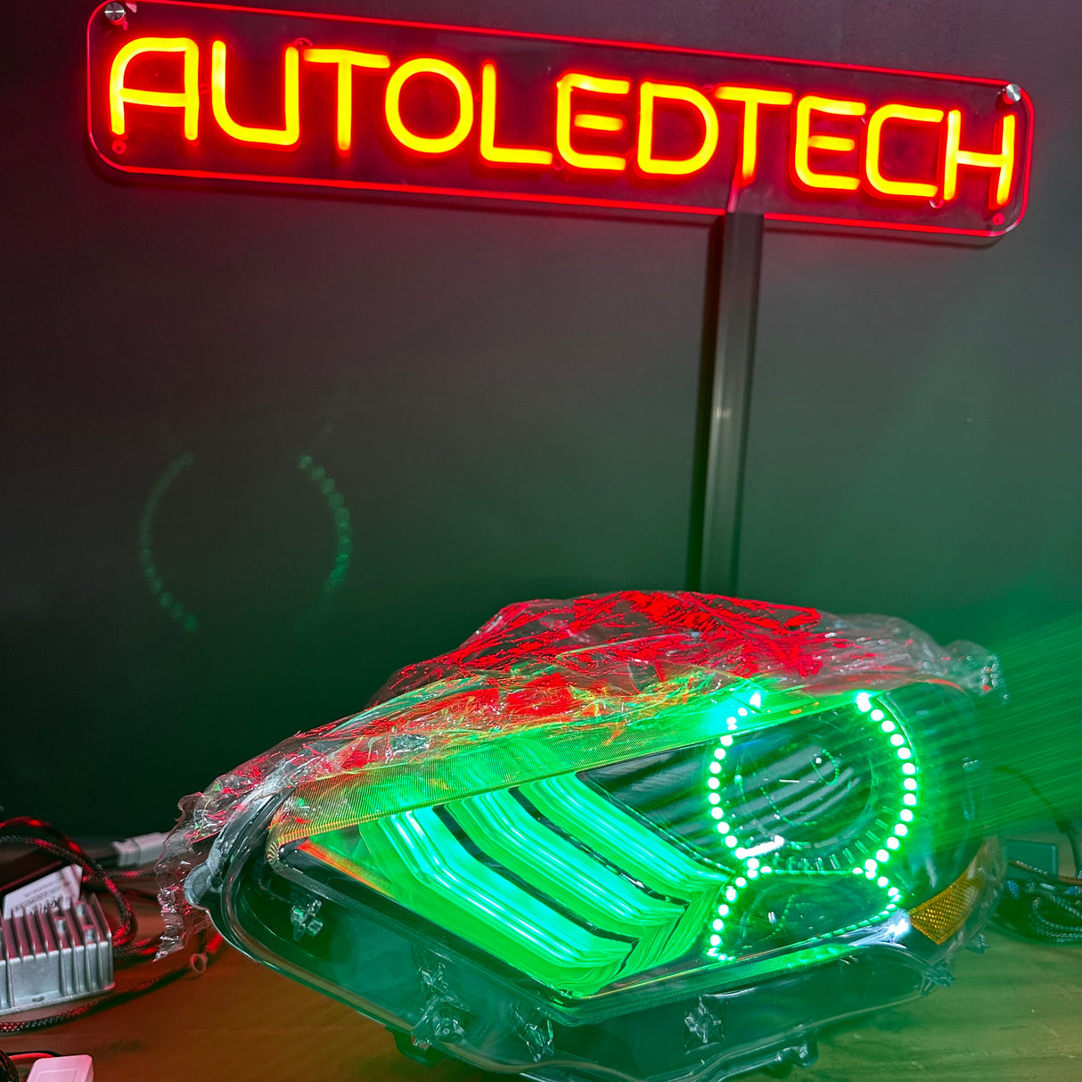 2018-2023 Ford Mustang RGBW Flow Series LED DRL Halo Headlights