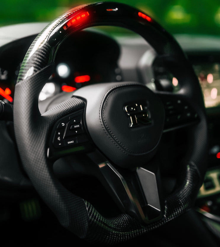 2009-2020 Nissan 370z Custom Carbon Fiber Steering Wheel - AutoLEDTech.com