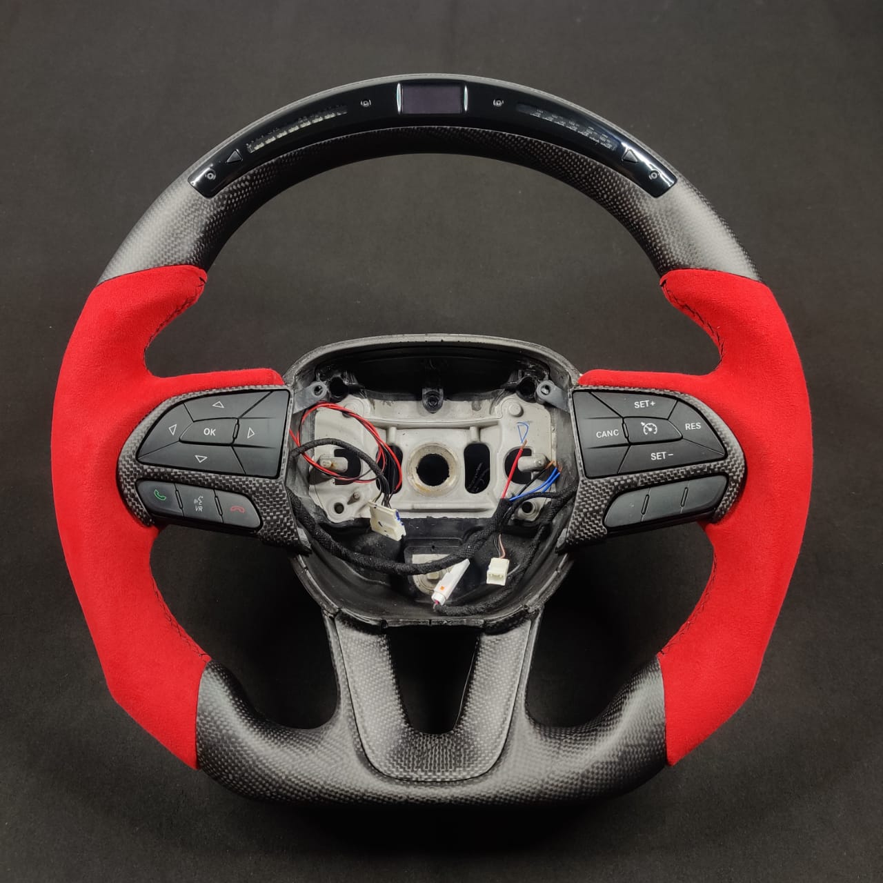 2015-2023 Dodge Charger Challenger Custom Carbon Fiber LED Steering Wheel