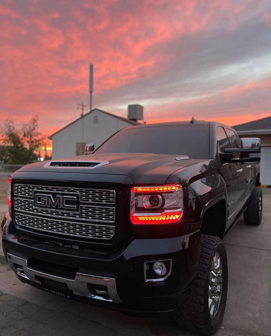 2014-2019 GMC Sierra HD RGBW Flow Series LED DRL Headlights