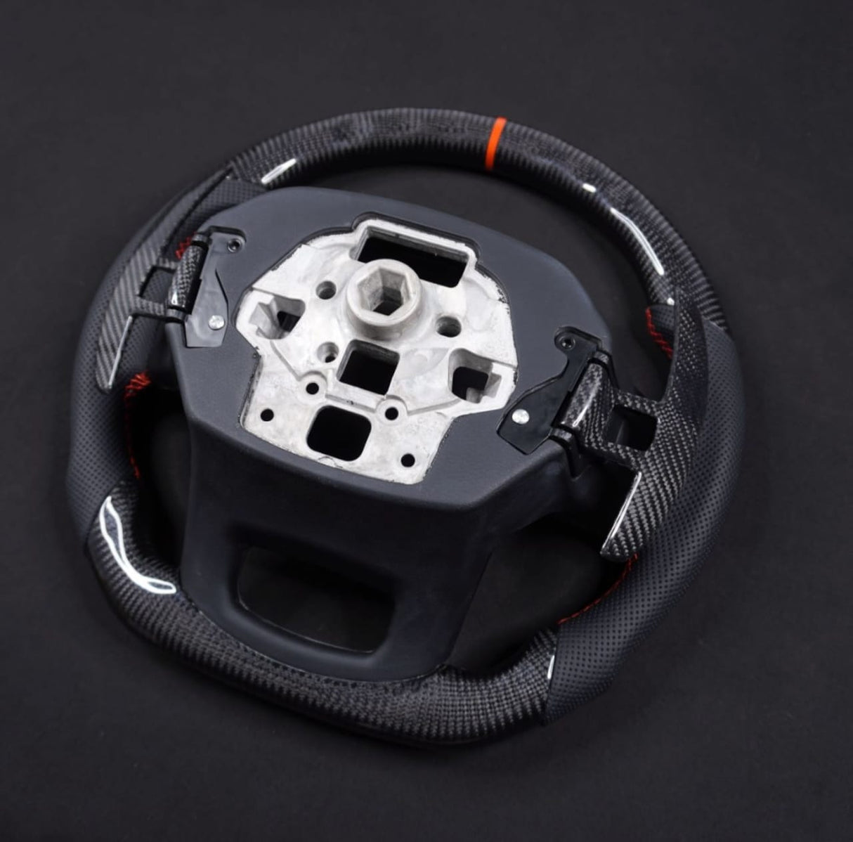 2023-2026+ Ford Super Duty F250 Custom Carbon Fiber Steering Wheel - AutoLEDTech.com