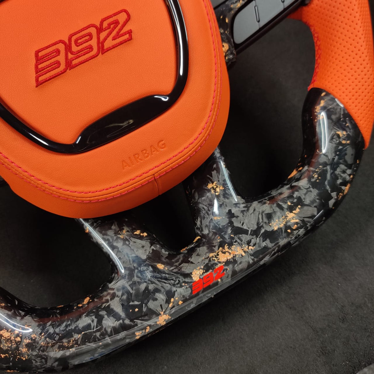 2015-2023 Dodge Charger Challenger Custom Carbon Fiber LED Steering Wheel - AutoLEDTech.com