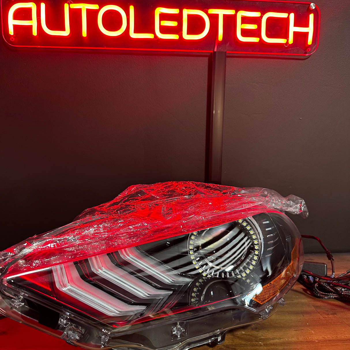 2018-2023 Ford Mustang RGBW Flow Series LED DRL Halo Headlights