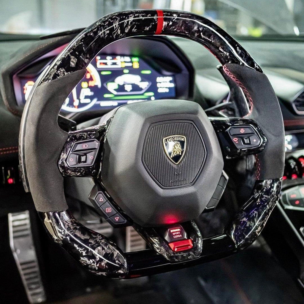 2014-2024 Lamborghini Huracan Custom Carbon Fiber Steering Wheel