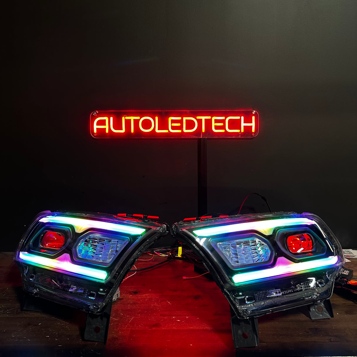 2014-2026+ Dodge Durango RGBW Flow Series LED DRL Prebuilt Headlights