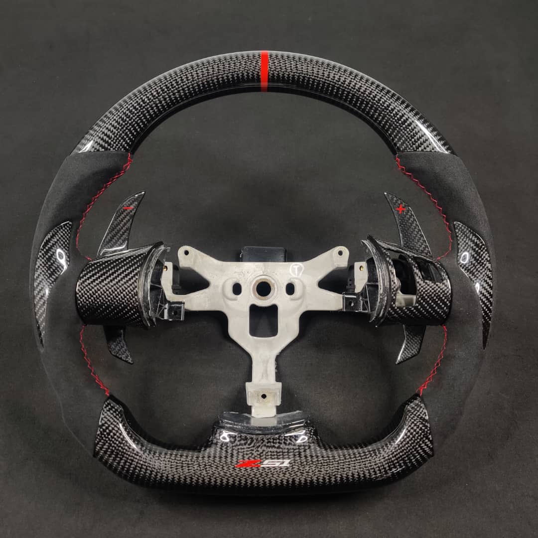 2006-2013 C6 Corvette Custom Carbon Fiber Steering Wheel - AutoLEDTech.com