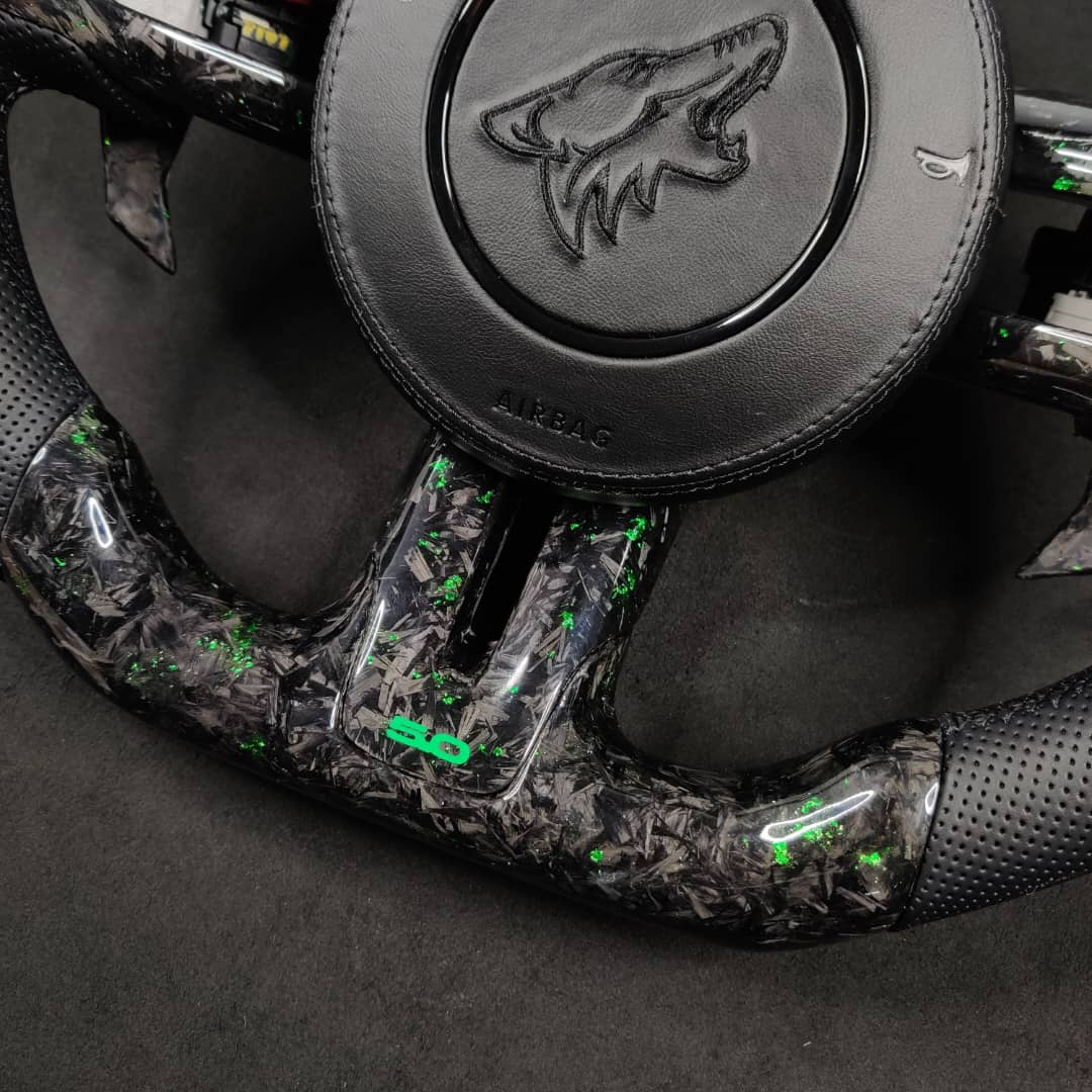 2005-2014 Ford Mustang Carbon Fiber Steering Wheel - AutoLEDTech.com