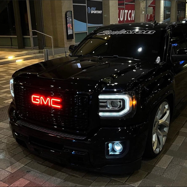 2007-2026+ GMC Sierra Yukon Canyon Illuminated RGBW LED Badge Emblem Logo - AutoLEDTech.com