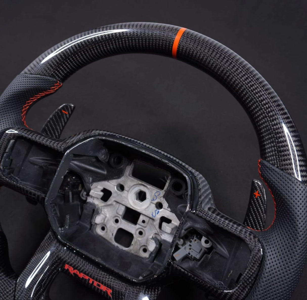 2023-2026+ Ford Super Duty F250 Custom Carbon Fiber Steering Wheel - AutoLEDTech.com