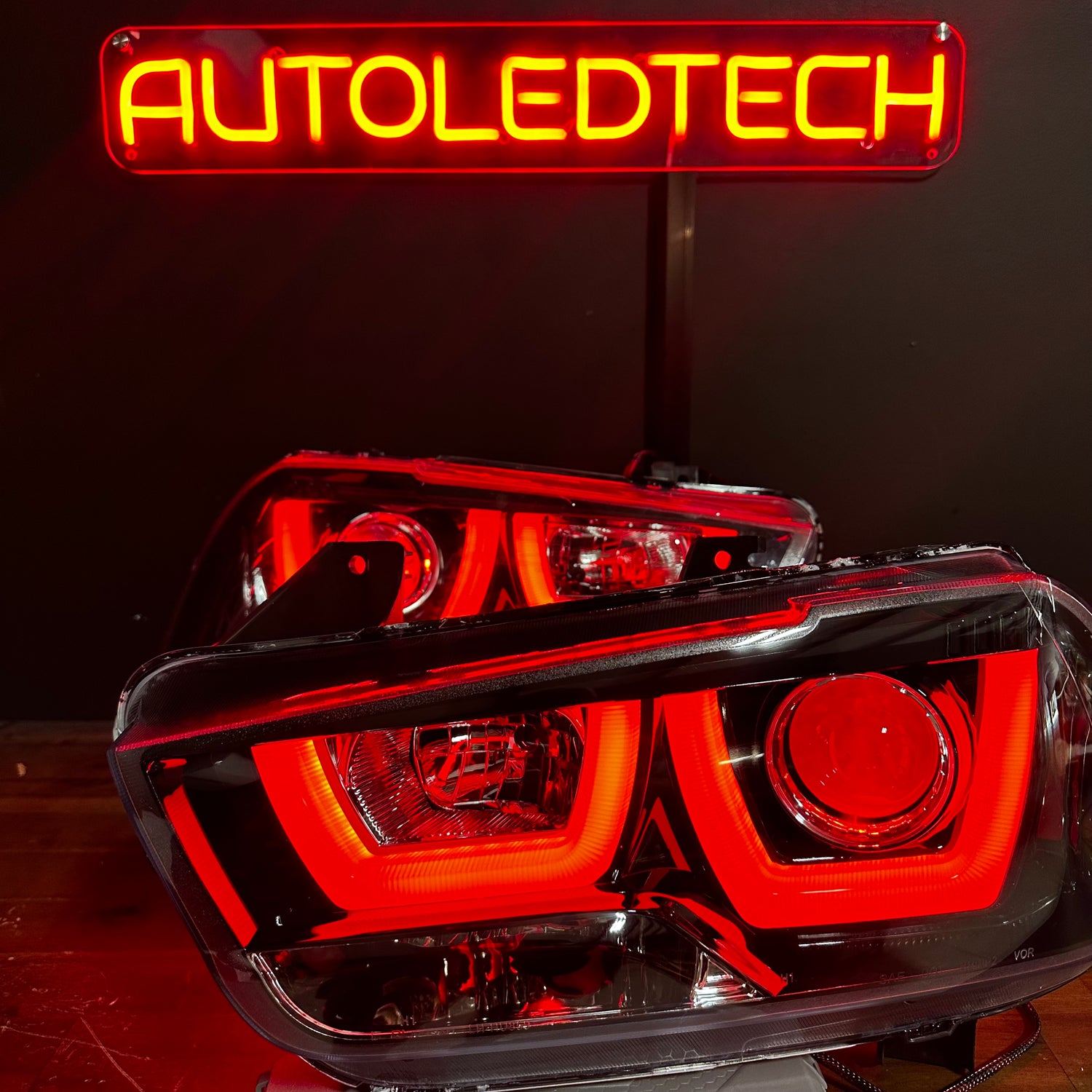 2011-2014 Dodge Charger RGBW Flow Series LED Halo DRL Spec-D Headlights