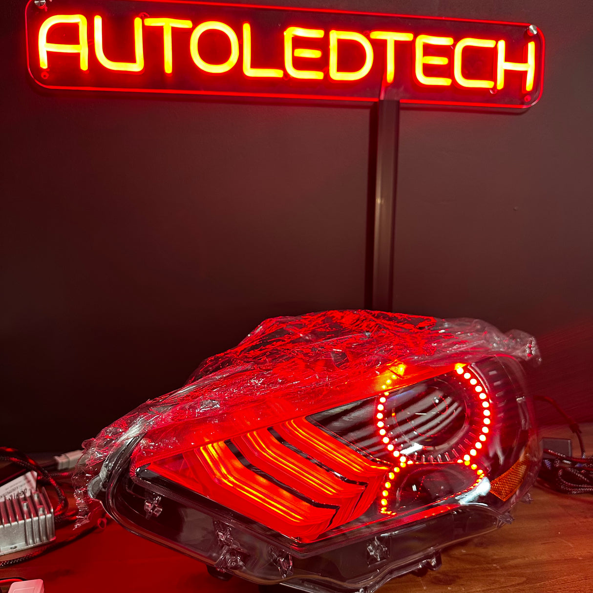 2018-2023 Ford Mustang RGBW Flow Series LED DRL Halo Headlights