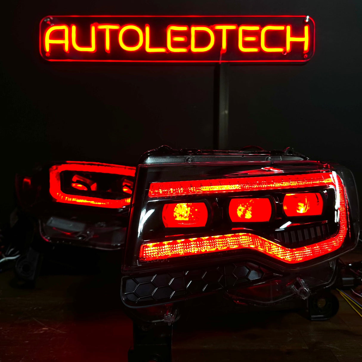 2014-2022 Jeep Grand Cherokee WK2 RGBW Flow Series XB LED DRL Projector Headlights