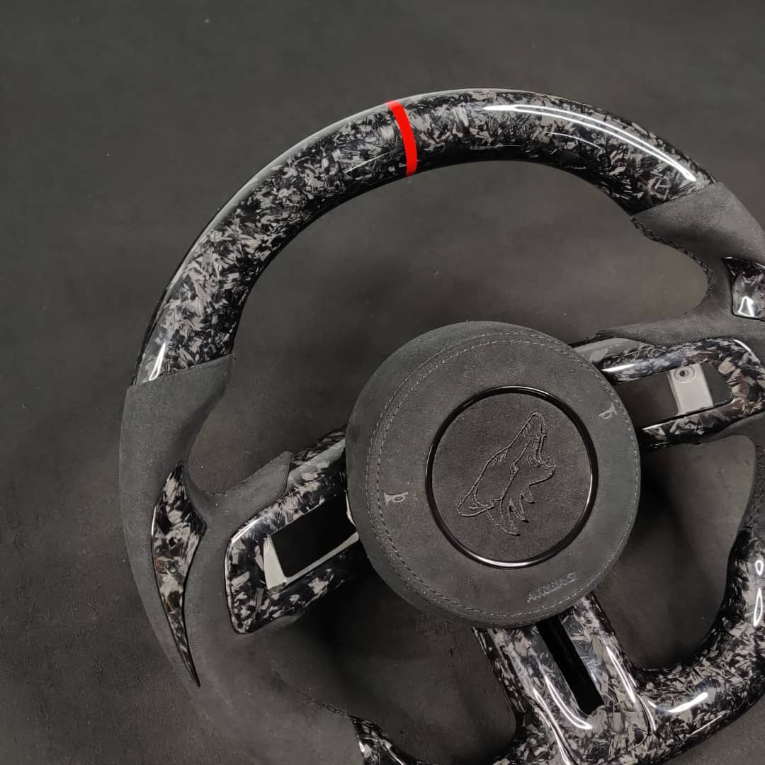 2005-2014 Ford Mustang Carbon Fiber Steering Wheel - AutoLEDTech.com