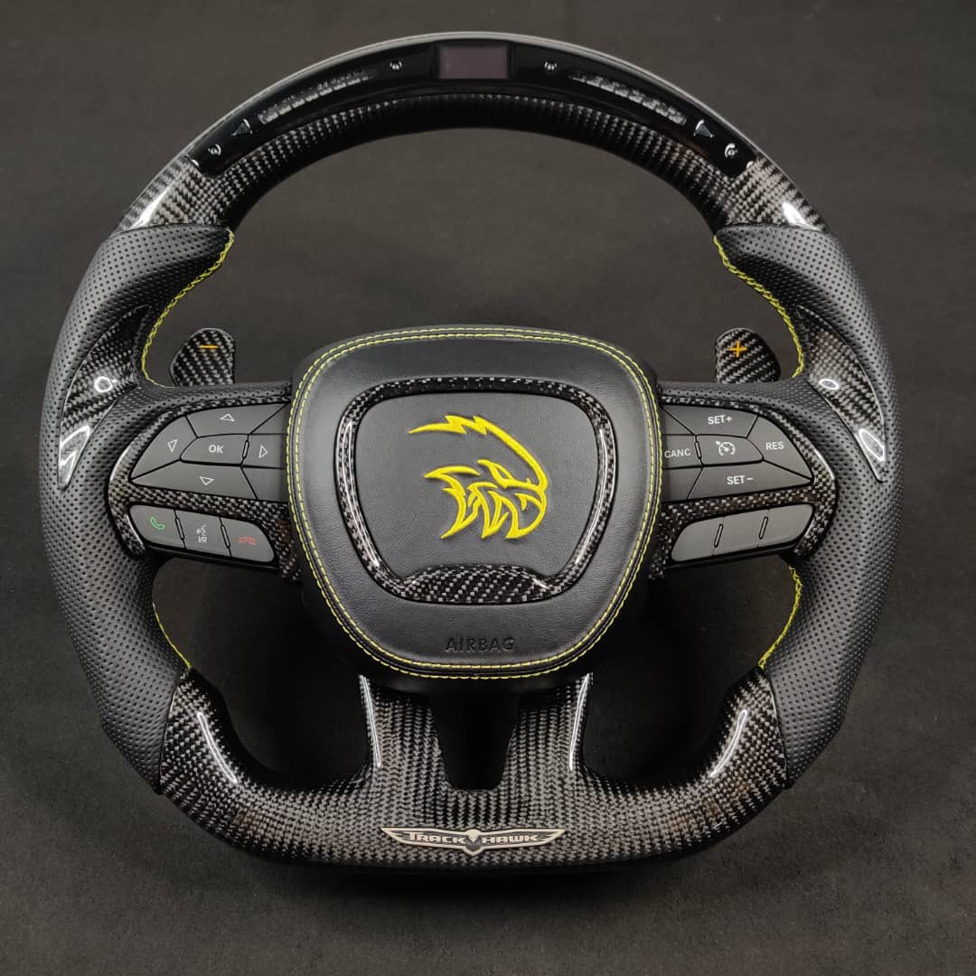 2019-2026+ Jeep Wrangler JL Gladiator JT Custom Carbon Fiber Steering Wheel