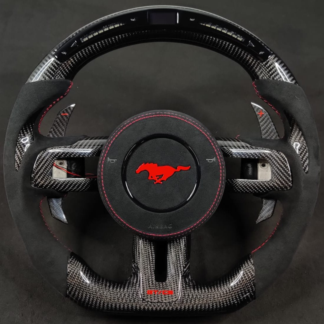 2005-2014 Ford Mustang Carbon Fiber Steering Wheel - AutoLEDTech.com