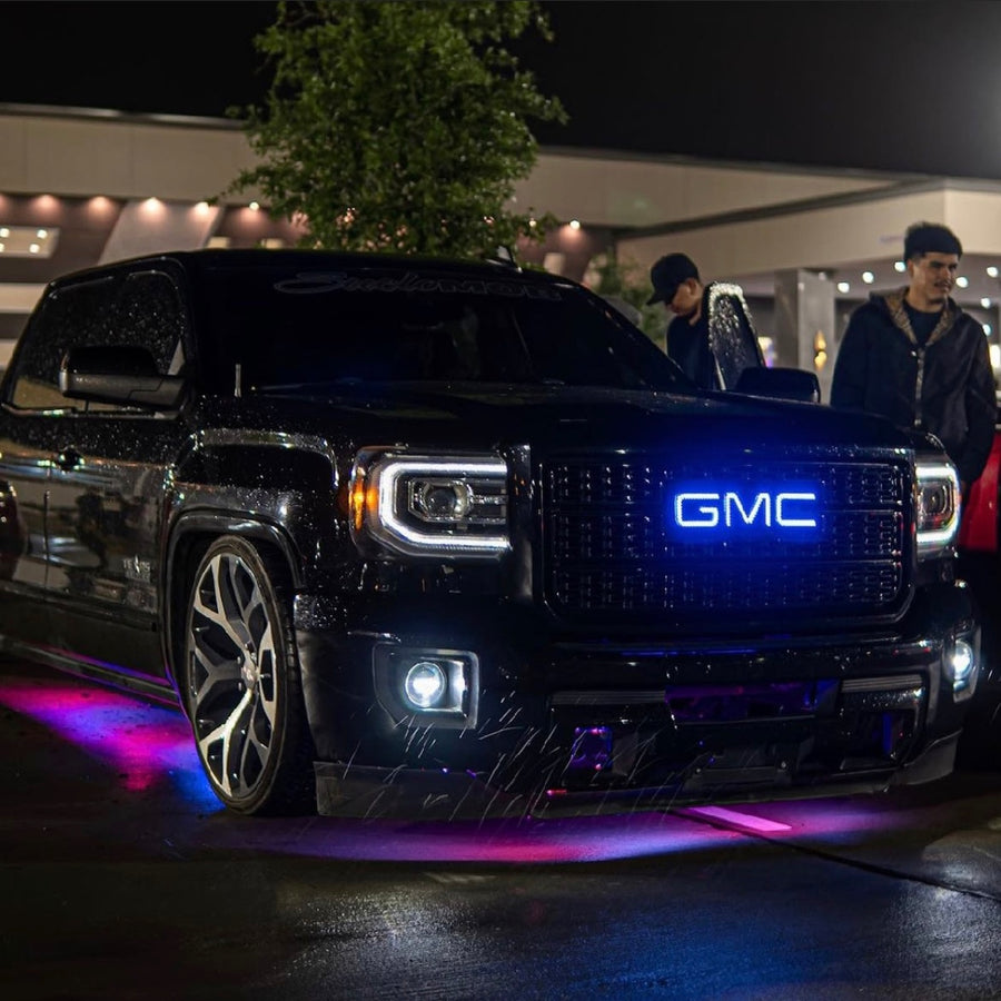 2007-2026+ GMC Sierra Yukon Canyon Illuminated RGBW LED Badge Emblem Logo - AutoLEDTech.com