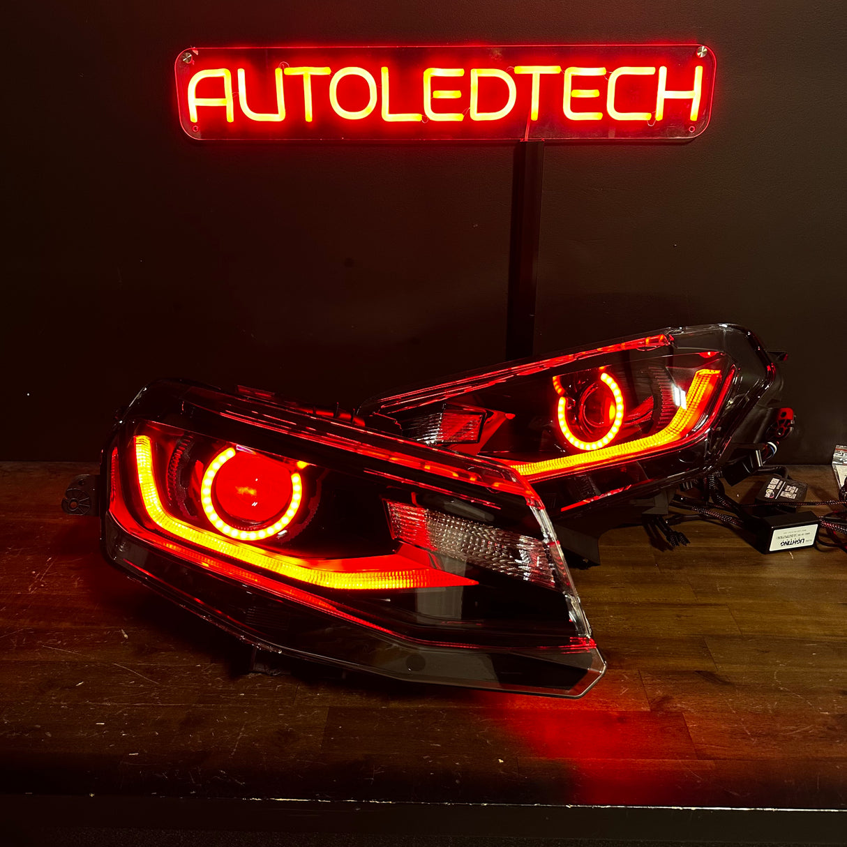 2016-2018 Chevrolet Camaro RGBW Flow Series LED DRL Prebuilt Halo Headlights