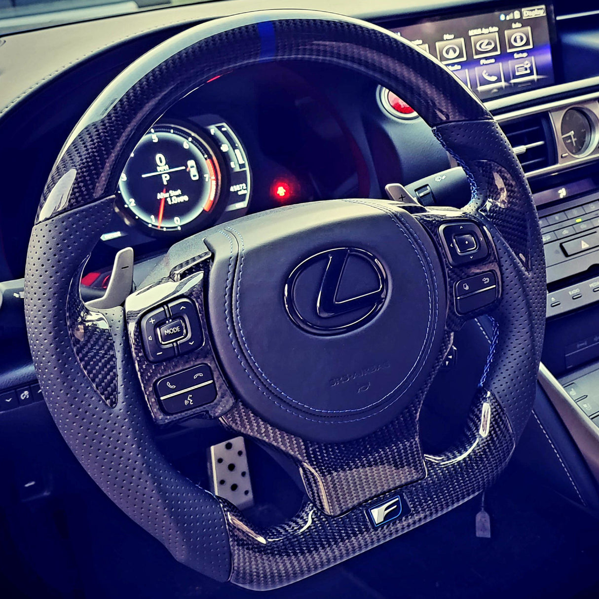 2014-2026 Lexus IS RC Custom Carbon Fiber Steering Wheel w/ LED RPM Display - AutoLEDTech.com