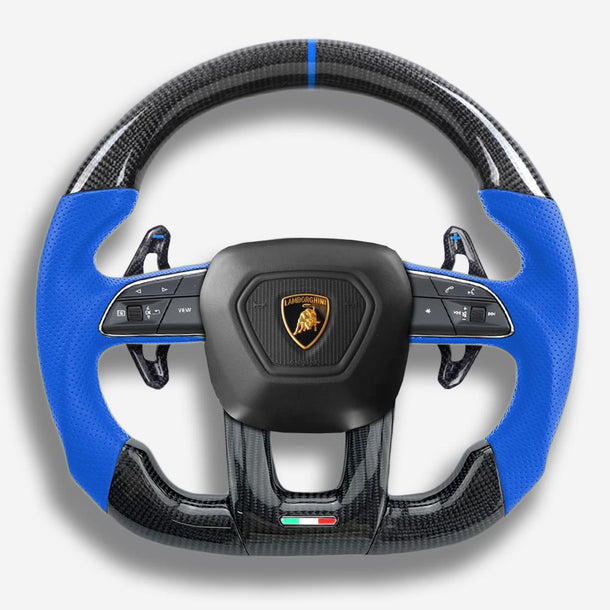 2018-2026+ Lamborghini Urus Custom Carbon Fiber Steering Wheel - AutoLEDTech.com