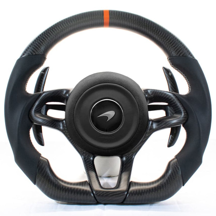 Mclaren 720S 765LT Custom Carbon Fiber Steering Wheel - AutoLEDTech.com