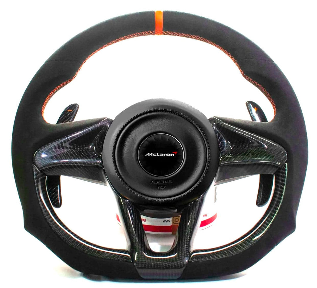 Mclaren 720S 765LT Custom Carbon Fiber Steering Wheel - AutoLEDTech.com