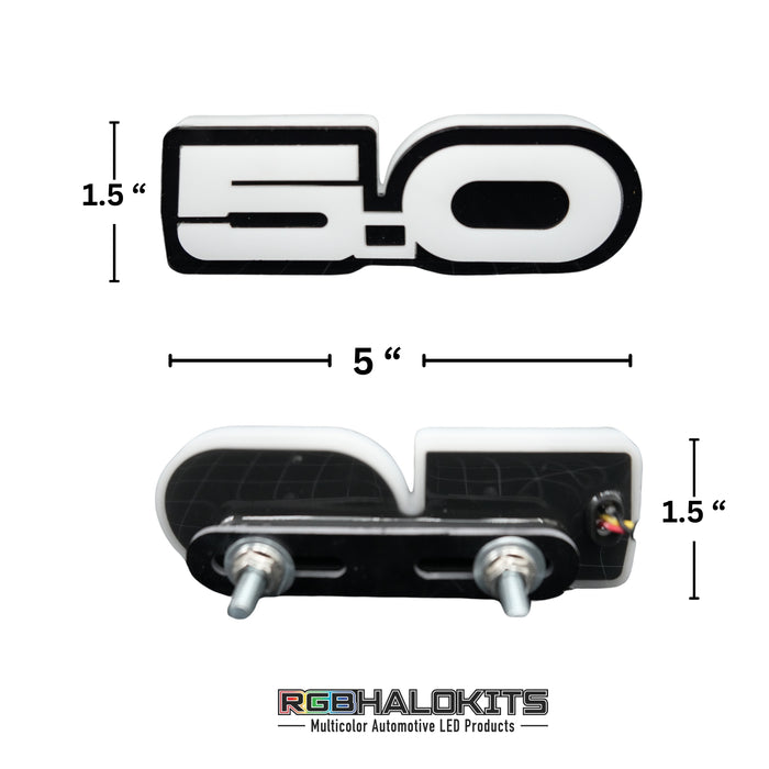 Mustang GT 5.0 RGB Flow Series LED Badge Emblem Logo - AutoLEDTech.com