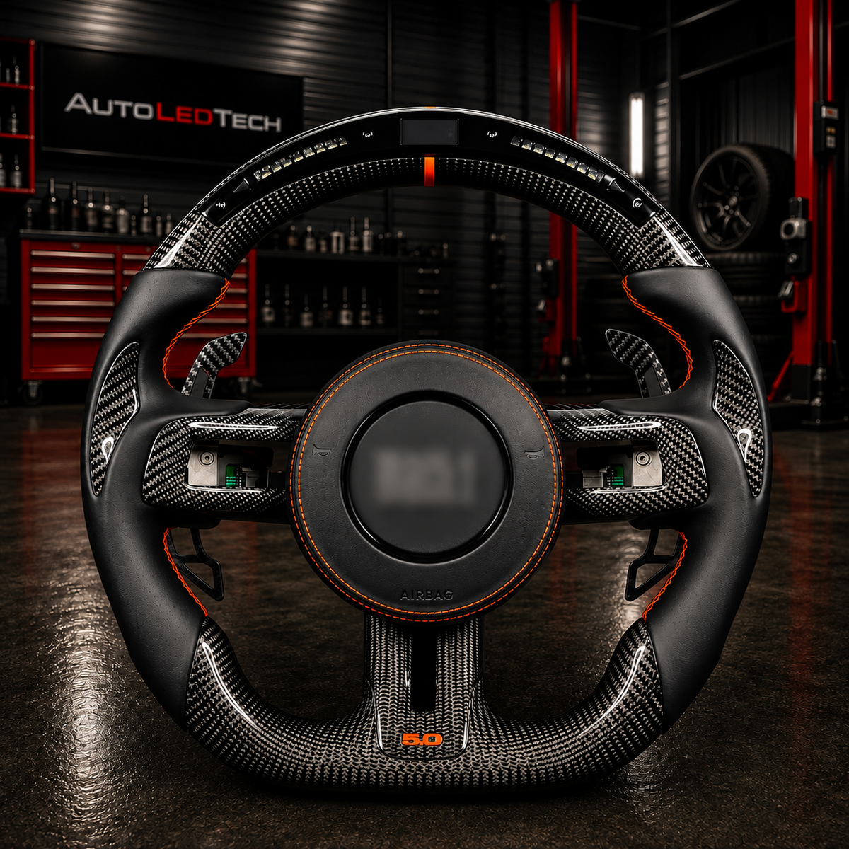 2015-2023 Ford Mustang Custom Carbon Fiber Steering Wheel