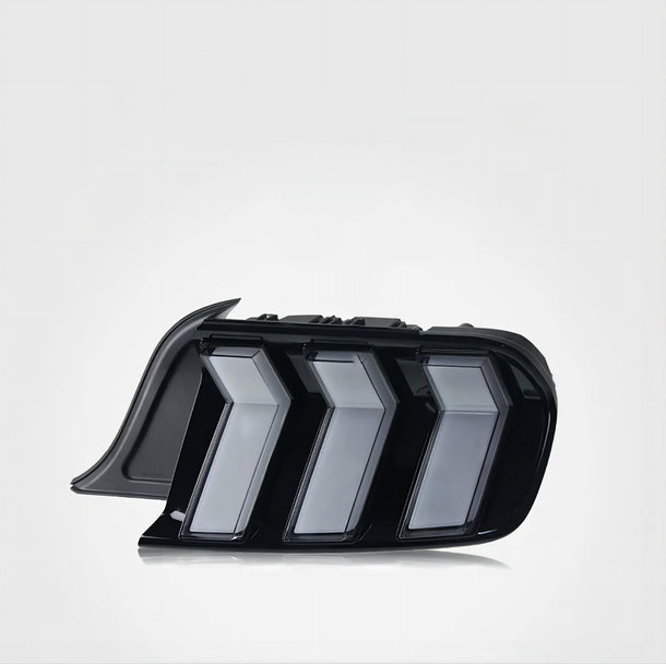 2015-2023 Ford Mustang S550 RGB Flow Smoked Clear LED Tail Lights - AutoLEDTech.com