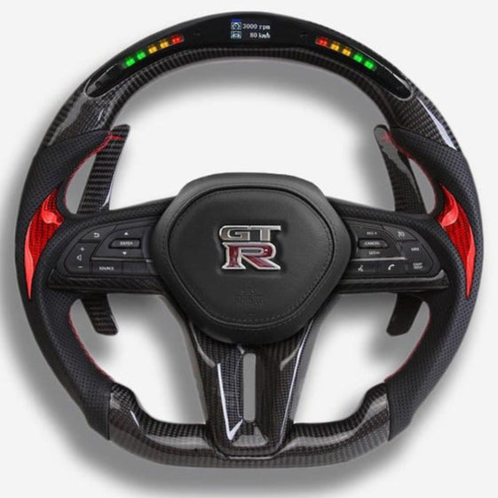 2009-2020 Nissan 370z Custom Carbon Fiber Steering Wheel - AutoLEDTech.com