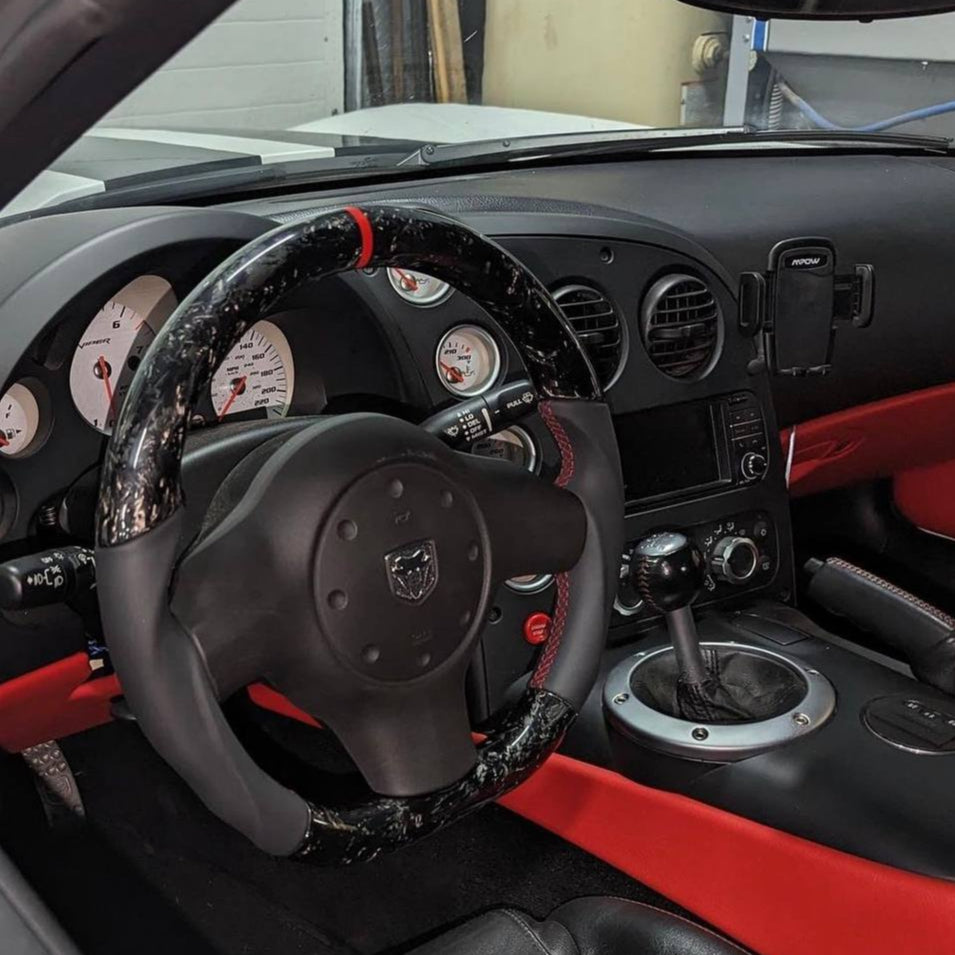 1996-2010 Dodge Viper Custom Carbon Fiber LED Steering Wheel
