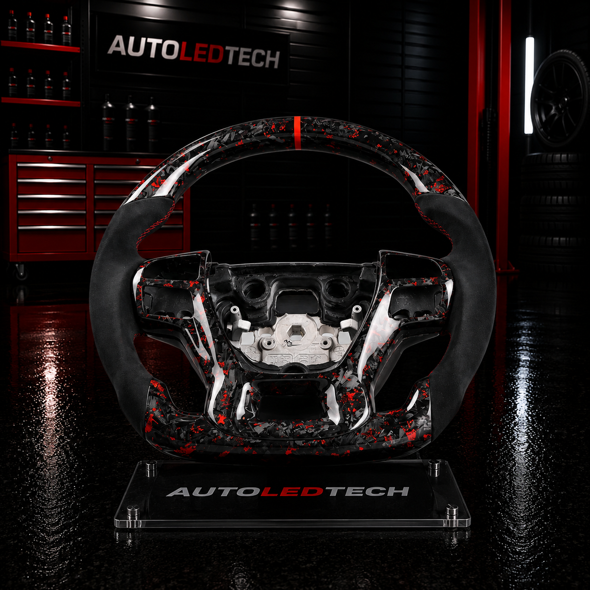 2018-2026+ Ford Ranger Raptor Custom Carbon Fiber LED Steering Wheel
