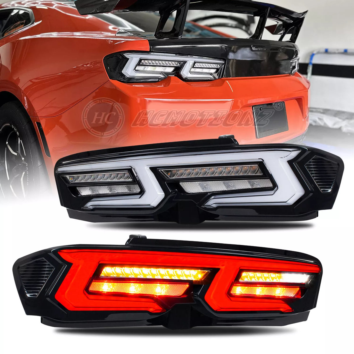 2019+ Chevy Camaro Clear Euro Style LED Tail Lights
