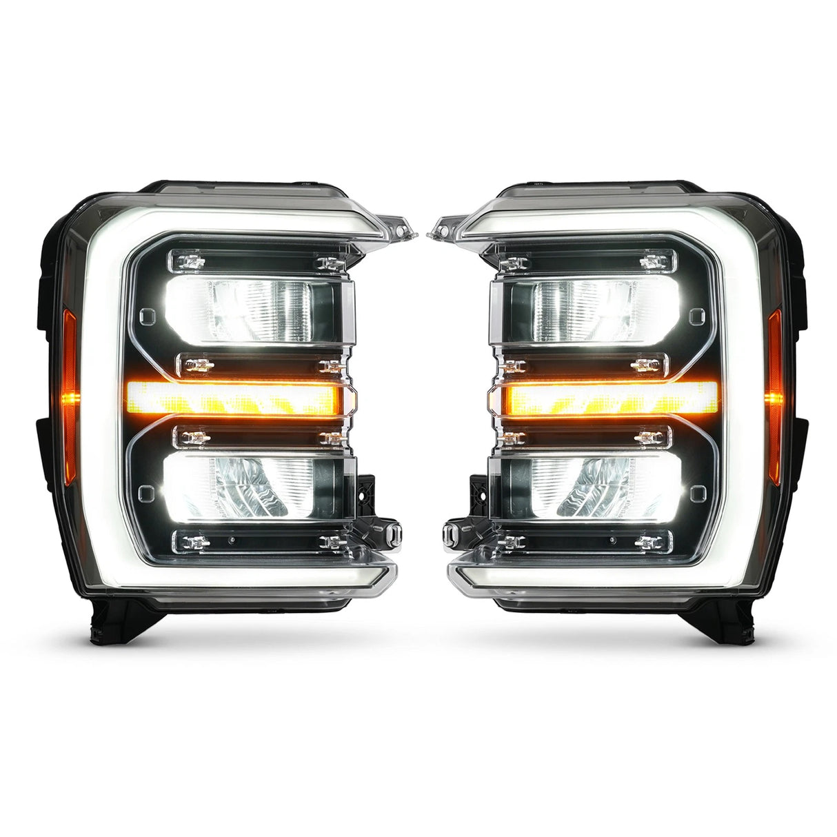 2023-2027+ Ford Super Duty Halogen to LED Headlight Conversion + Harness Kit - AutoLEDTech.com