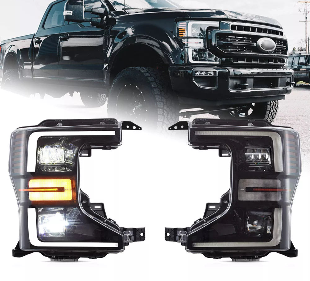 2020-2022 Ford F250 Super Duty Halogen to LED Headlights + Conversion Harness