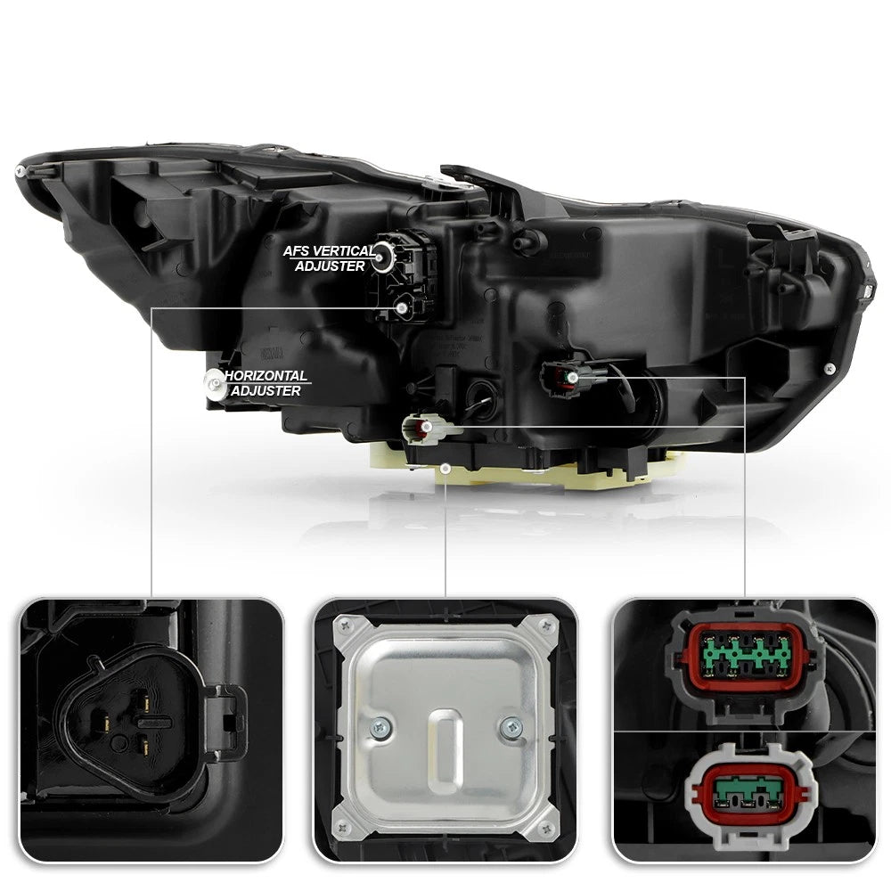 2017-2022 Infiniti Q60 RGBW Flow Series LED DRL Prebuilt Custom Headlights